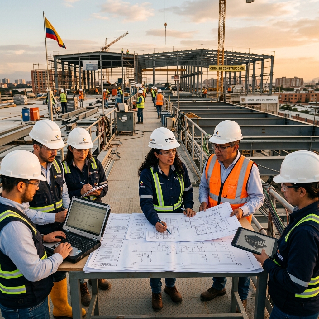 Equipo Construelectric en obra